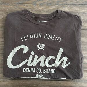 Cinch Men's Dark Brown Graphic Tee Short Sleeve Size M